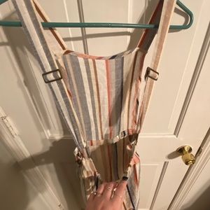 Fun striped low back overalls